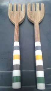 Cuchara y tenedor de madera más vendidos, juego de utensilios de cocina de madera, vajilla ecológica, cuchara de madera - Product Image 4