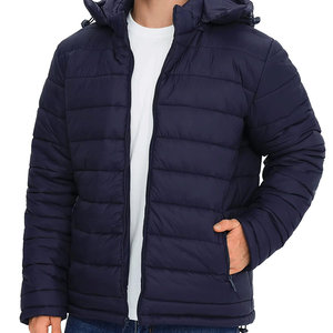 Chaqueta acolchada con cremallera frontal y cuello con capucha para hombre, chaqueta de estilo informal para hombre, productos ligeros, chaqueta acolchada de longitud Regular para hombre - Product Image 3
