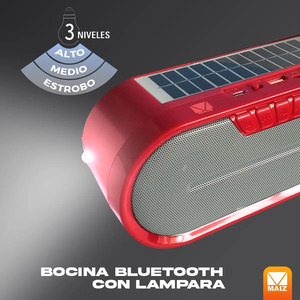 Lampe-haut-parleur portable avec charge par panneau solaire, radio Bluetooth - Couleurs assorties - Product Image 4