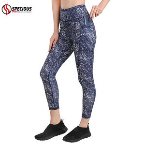 กางเกงโยคะผู้หญิงแบบไร้ตะเข็บ เอวสูง สีพื้น ระบายอากาศได้ดี ยืดได้สี่ทิศทาง ทรงขาบาน พร้อมลวดลายปั๊มนูน ออกแบบตามสั่ง - Product Image 3