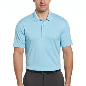 T-shirt de golf de haute qualité à col rabattu, tricoté, personnalisable avec logo, séchage rapide, respirant, couleur unie, anti-plis - Product Image 1