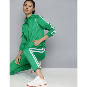 Sudadera con capucha de poliéster/algodón polar de dos piezas para otoño e invierno con logotipo personalizado para mujer, chándales estampados ecológicos - Product Image 5