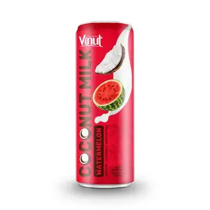 10.82 fl oz VINUT Coconut Milk with Watermelon Customized Packaging Private Label OEM ODM Service Free Sample Fast Delivery