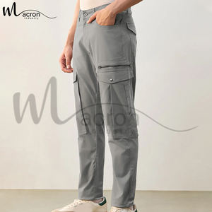 กางเกงคาร์โก้สำหรับผู้ชายใส่สบายมีกระเป๋าพิมพ์โลโก้ของตัวเองสินค้าออกใหม่คุณภาพระดับพรีเมียม - Product Image 3