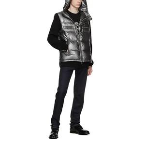 Gilet léger personnalisé veste sans manches compressible à bulles chaudes grande taille hiver hommes gilet bouffant en duvet de canard pour hommes - Product Image 5