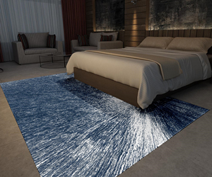 Conjunto de alfombra persa de lana anudada a mano de alta calidad Diseño de patrón abstracto único - Product Image 2