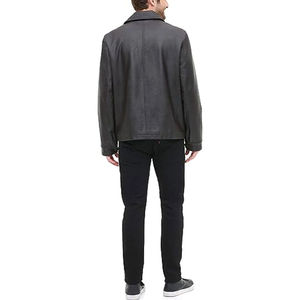 Chaqueta Safari de Cuero para Hombre Totalmente Personalizada, Lisa, Monocromática, Impermeable, con Capucha, Servicios de Logotipo Personalizado, Chaqueta para Exteriores - Product Image 3