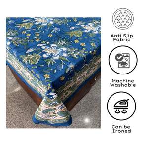 Traditional Jaipuri Luxury Hand Block Printed Floral <b>Table</b> <b>Cover</b> Soft Cotton for Weddings Parties Home Use - Product Image 4