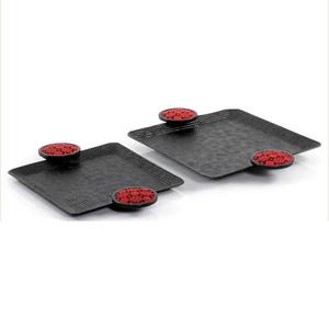Cena Fiesta Mesa Metal decorativo Bandeja para servir Té Café Servidor Platos Bandeja para servir Restaurante Café Hotel Platos para servir - Product Image 1