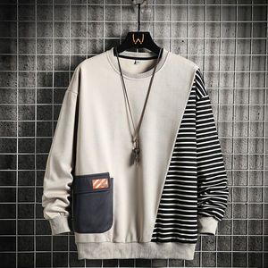 Sweatshirts à col haut pour hommes avec capuche ample Style tendance Polyester/coton Teint uni pour l'hiver - Product Image 6