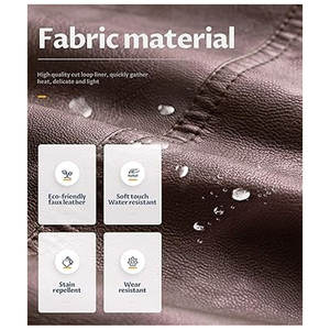 Veste Bomber de moto formelle vintage pour hommes, imperméable, coupe-vent, capuche amovible en PU, poches zippées, simili cuir, toile d'hiver - Product Image 5