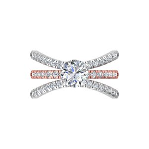 Designer Halo Lab-Grown Diamond <b>Ring</b> 14K/18K Rose Yellow White Gold <b>Rhodium</b> Contemporary Engagement Fine Wedding Gift <b>Rings</b> - Product Image 4