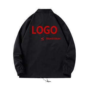 Custom DIY OEM Fall Loose Casual Jacket Single-row Button <b>Men's</b> <b>Trainer</b> Coaches Jackets Street Style <b>Men's</b> Jeans Jackets - Product Image 6