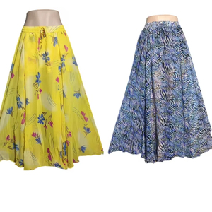 ใหม่กระโปรงวิสคอสแนววินเทจทันสมัยผ้านุ่มแต่งระบายเอวธรรมชาติสำหรับผู้หญิงผ้าตรงนอกสถานที่สบายๆฟรีไซส์ - Product Image 1