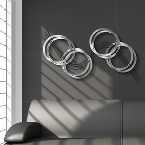 Trendy Luxury Metal Wall Art <b>Panel</b> Modern Handmade Abstract Design for Living Room Bedroom Interior - Product Image 6