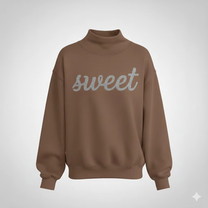 Women Oversized Stand Collar Printed Sequined Badge Streetwear Sweatshirt Loose Fit Cotton Casual <b>Winter</b> <b>Top</b> - Product Image 1