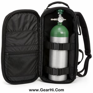 Mochila para Tanque de Oxígeno en Forma de Cilindro, Portátil, para EMS, Porta Botellas de O2, Bolsa de Almacenamiento de Cilindros de Gas Medicinal para Primeros Auxilios - Product Image 3