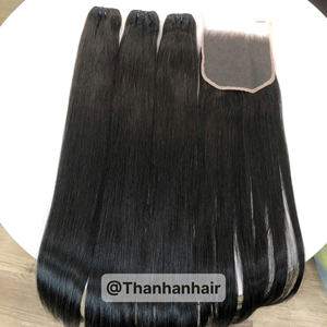 Extensiones de cabello de color negro de trama recta de hueso de la mejor calidad, cabello crudo 100% vietnamita sin desprendimiento ni enredos Sin desorden - Product Image 4