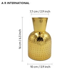 Vase en fer doré martelé de style nordique de luxe, décoration moderne pour la maison, nouveau vase en métal populaire pour la table, fleurs pour Pâques, mariage, forte demande - Product Image 3