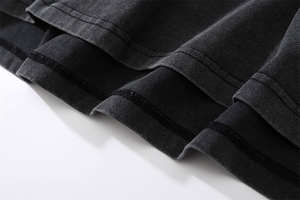 Venta caliente verano manga corta 230gsm 100% algodón logotipo personalizado gráfico camiseta en blanco ajuste Regular lavado ácido Anti-Pilling secado rápido - Product Image 4