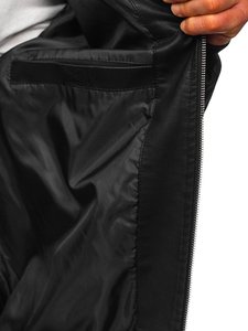 Dernier design 2025 de blouson d'aviateur décontracté grande taille avec logo personnalisé pour hommes garçons manteaux noirs pour l'extérieur - Product Image 6