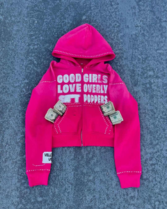 Fabricants de sweats à capuche brodés pour hommes avec fermeture éclair et lavage à l'acide en éponge vintage OEM 400 500gsm sweats à capuche logo personnalisé 100% coton - Product Image 4