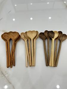 ช้อนไม้ไผ่ เครื่องมือ ทําอาหาร รูปหัวใจ เสิร์ฟช้อน ไม้รูปหัวใจรัก - Product Image 5