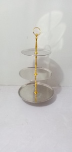 Luxury Round Gold 3 Tier Cake Stand Metal Dessert Tower Cupcake Display Holder For Buffet Party Wedding Table Decorative Stand - Product Image 5