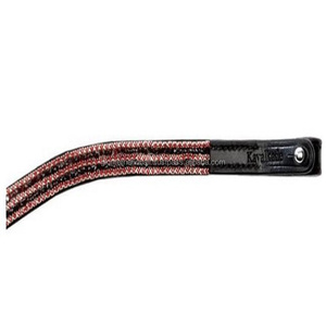 Top Quality Full Grain Patent Leather Brow Band for Horse Curved Shaped with Customized Red and Black Crystals <b>Metal</b> <b>Chain</b> - Product Image 4