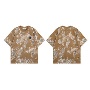 Camisetas Casuales de Verano para Hombre, 100% Algodón, Manga Corta, Antiarrugas, Transpirables, Cuello en V, Impresión Digital Creativa en 3D, Tejido Cultural - Product Image 4