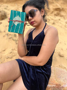 Nuevo Real hecho a mano Banarasi Sari tela seguro hilo cierre diario Vintage vibrante colorido cubierta sin forro reciclado hoja diario - Product Image 3