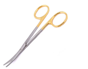 Tijeras rectas curvas de potencia Manual de acero inoxidable alemán de alta calidad, base de instrumentos quirúrgicos usados médicos McIndoe - Product Image 4