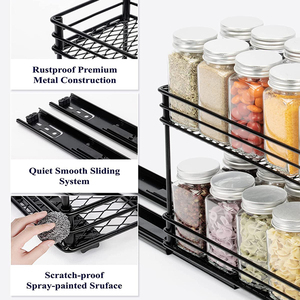 Organizzatore <span class=keywords><strong>per</strong></span> portaspezie estraibile con montaggio laterale da <span class=keywords><strong>cucina</strong></span> facile da montare <span class=keywords><strong>per</strong></span> portaspezie scorrevole <span class=keywords><strong>per</strong></span> armadietto - Product Image 2