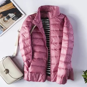 Parka delgada de Invierno para mujer, chaqueta ultraligera de plumas de pato, cuello levantado, técnicas impresas, ropa de abrigo portátil, forro de nailon cálido - Product Image 6