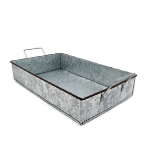 ชุดถาดเสิร์ฟเหล็กชุบสังกะสี2ชิ้นดีไซน์ทันสมัยสำหรับปรับขนาดได้ - Product Image 3