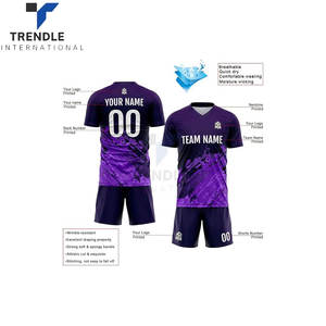 Camiseta de Fútbol Personalizada para Adultos, Nombre del Equipo Personalizado, Número de Jugador, 100% Poliéster, Secado Rápido, Transpirable, Colores y Tallas Personalizadas - Product Image 3