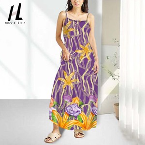 Vải polyester co giãn 4 chiều in kỹ thuật số, chất liệu thun in kỹ thuật số dùng cho quần áo đi biển, áo sơ mi, đầm, thời trang nữ - Product Image 6