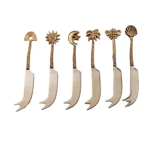 Ensemble de vaisselle design fantaisie en argent avec poignée unique Fourchette à couverts en laiton moulé Couverts unique Fournitures de table - Product Image 1