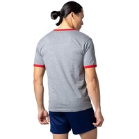 T-shirts Garçons Ringer Lock Rouge Gris 100% Coton Personnalisables Vierge Prix de Gros Style Urbain Décontracté Respirants
