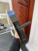 Cerradura Electrónica de Seguridad para Puerta Orbita con Entrada sin Llave, Teclado de Huellas Dactilares, Código PIN Digital Táctil, Fácil Instalación
