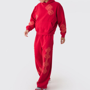 Survêtements imprimés surdimensionnés en coton 100% pour hommes, style décontracté, pour l'hiver - Product Image 6