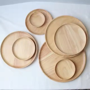 Assiette en bois d'acacia Premium Look Décor de table Assiette de service Meilleure qualité Prix bon marché - Product Image 4