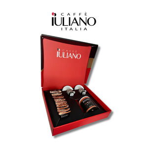 Coffret cadeau de grains de café Caffe Iuliano avec tasses et dosettes pour les amateurs d'espresso - Product Image 1