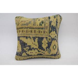 Vintage Pattern 12x12 Inch Beige Wool Kantha Mosaic Paisley Paneled Grape Patchwork <b>Pillow</b> Woven Technique - Product Image 1