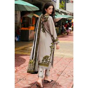 Camisas estampadas Charizma-3PC Khaddar con dupatta y pantalones para primavera/verano-BIC-2664 - Product Image 4