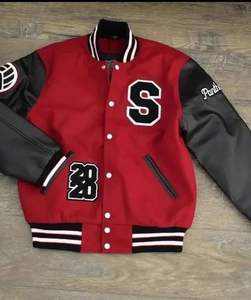 Vestes universitaires bombardier personnalisées unisexe pour hommes vêtements pour hommes veste d'hiver en satin vestes de baseball Letterman en satin - Product Image 4