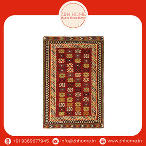 พรมทอมือที่ไม่ซ้ำกันทันสมัยลายเรขาคณิตขนสัตว์แข็งแรงสไตล์วินเทจผ้าทอ Boho แบบหรูหราตกแต่งบ้าน - Product Image 6