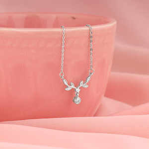 สร้อยคอแฟชั่นเงินอันหลากสี - Product Image 2