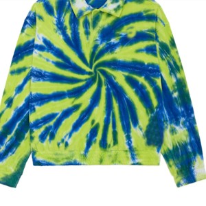 Sweat-shirt à col tie-dye unisexe-Pull tie-dye doux et confortable avec col, idéal pour un usage quotidien - Product Image 5