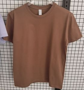 Alta calidad Multi colores 250g algodón pesado cuello redondo manga corta hombres parejas Color sólido impreso logo camiseta para hombres - Product Image 5